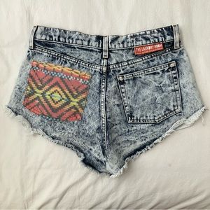 The Laundry Room distress high- waisted shorts